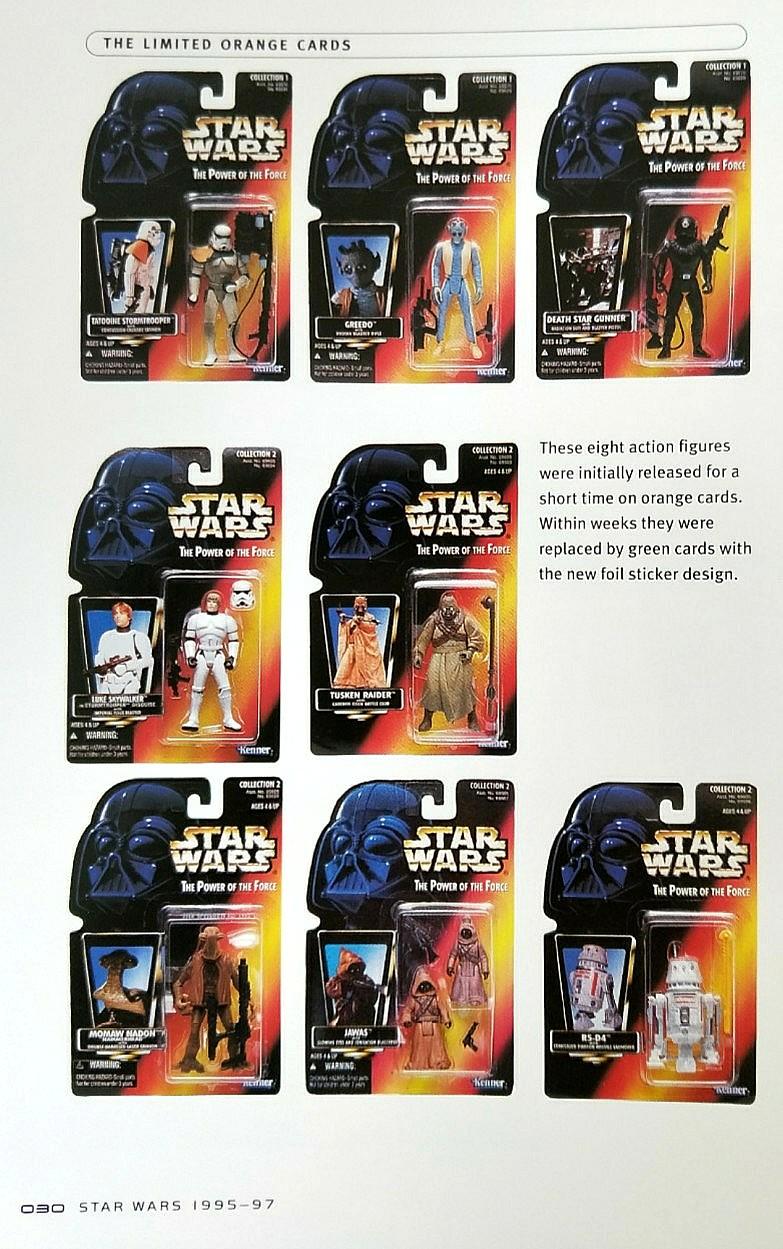 RARE Star Wars The Power of The Force Set of 8 Orange Red