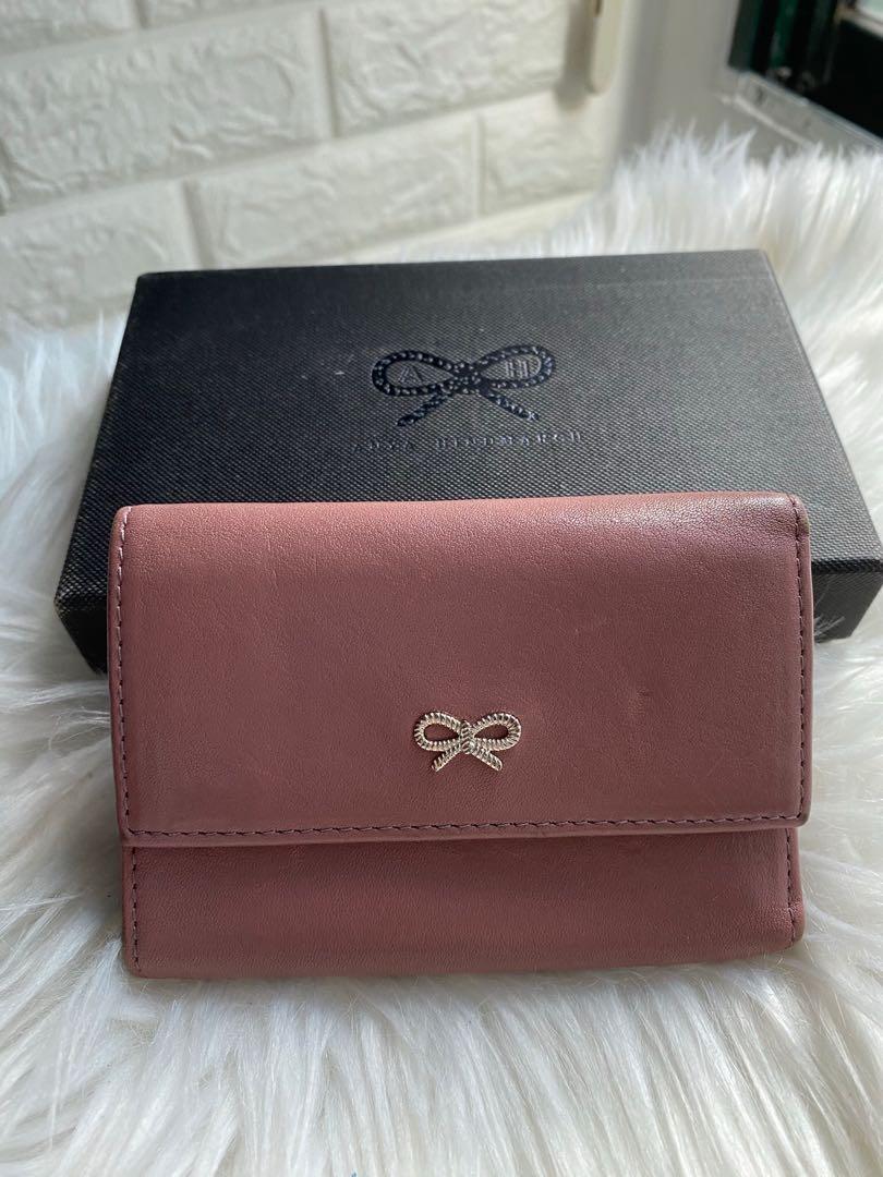 SALE SALE Auth Anya Hindmarch Small Pink High Shine Leather
