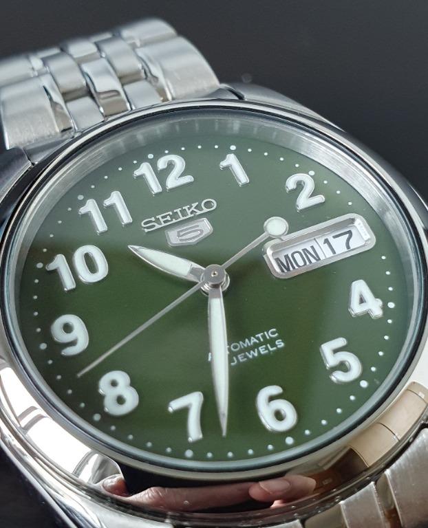 Seiko 5 Automatic Watch Green Men s Fashion Watches