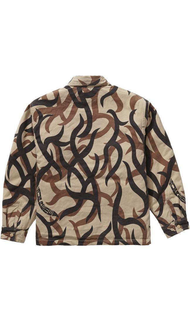 Supreme Reversible Puffy Work Jacket - Tan Tribal Camo, 男裝, 外套