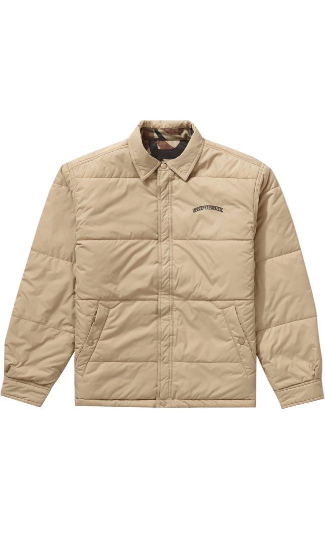 Supreme Reversible Puffy Work Jacket - Tan Tribal Camo, 男裝, 外套