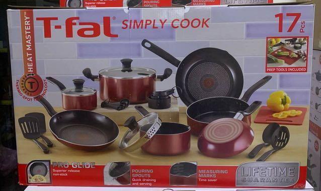 T-fal Simply Cook Prep And Cook Nonstick 17pc Set - Red : Target