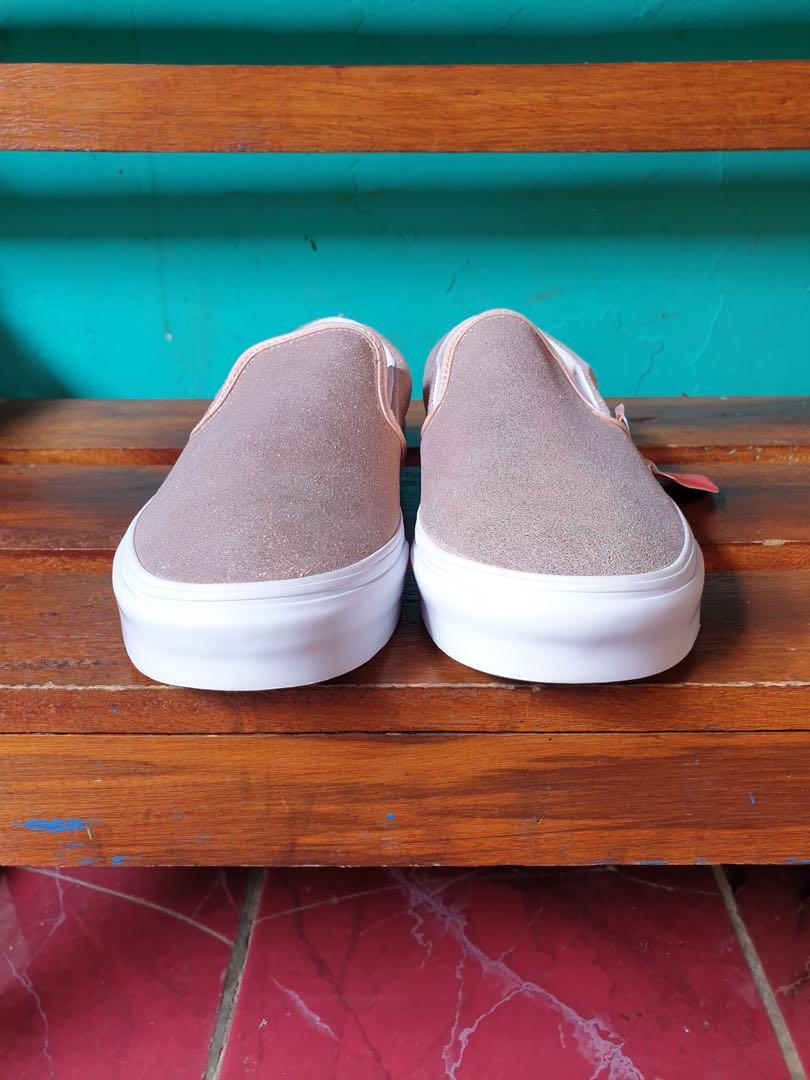 vans classic slip on rose gold