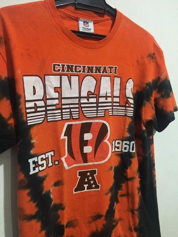 Vintage Tie-Dye Cincinnati Bengals NFL Tee, Men's Fashion, Tops