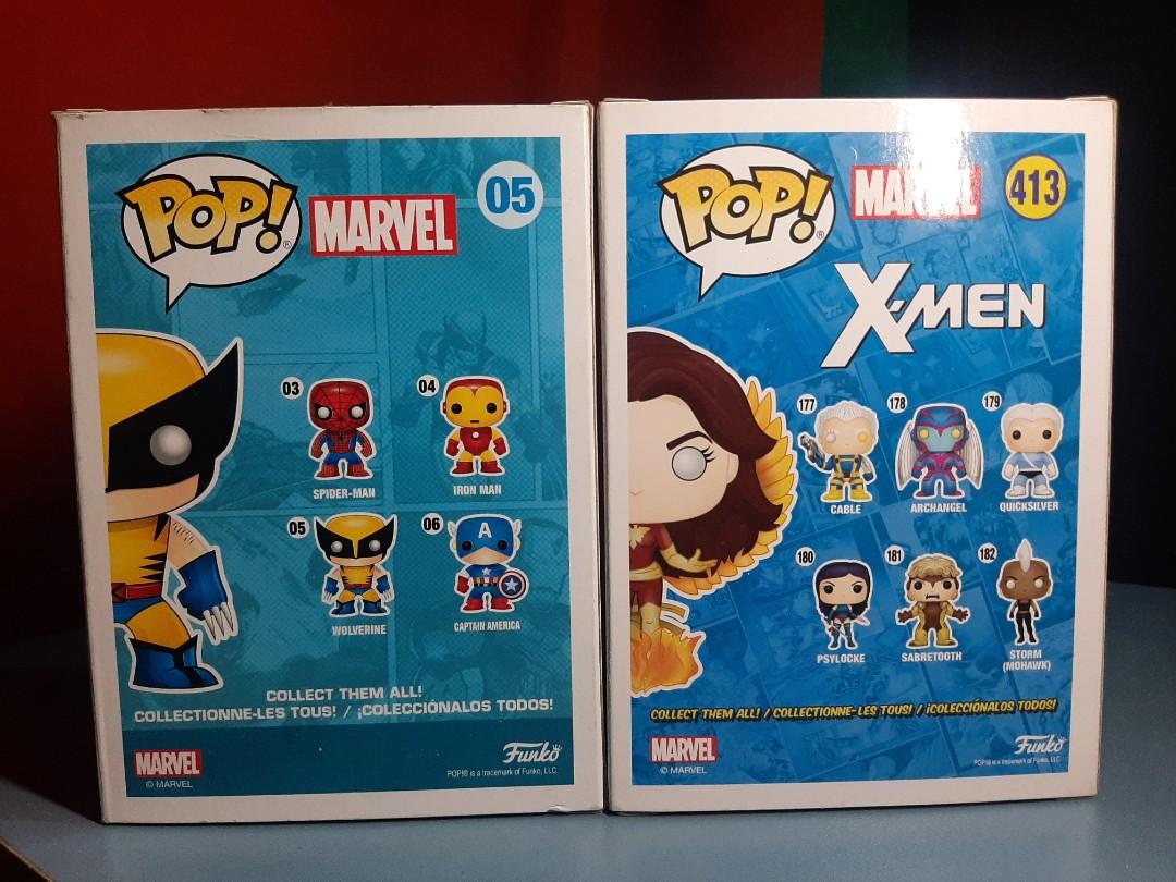 Xmen Funko Pop Wolverine and Dark Phoenix Hobbies Toys Toys