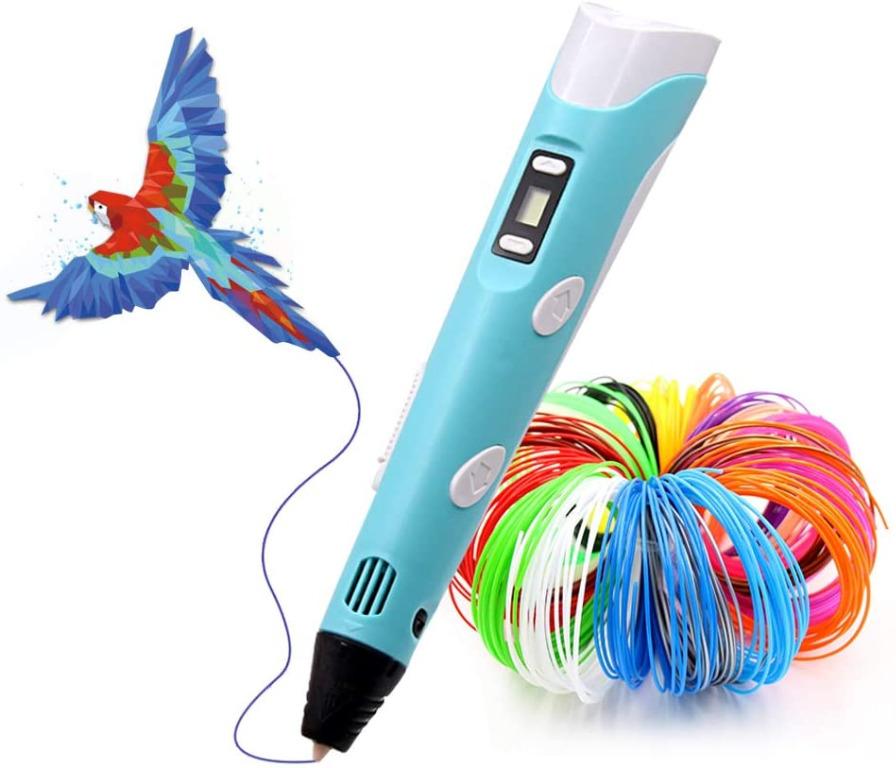 Intelligent 3d Pen With Led Display, 3d Printing Pen With Usb Charging, 30  Colors Pla Filament Refills, Compatible Pla & Abs,perfectarts Crafts Gift F