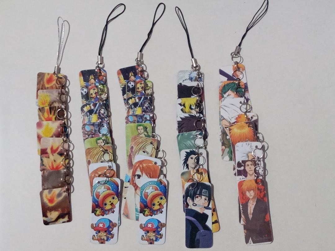 Anime Mini Card Chains or Tags (Category: Raw Singles) located in Baguio. Submitted by schgox (Listing ID 1088477444, Image 1). Description: 50php each chain Multiple mini cards in one chain of the anime Bleach, One Piece, Naruto and Hitman Reborn. Last stock..