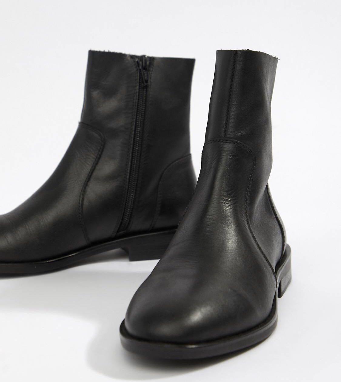 ASOS DESIGN Albany Leather Socks Boots