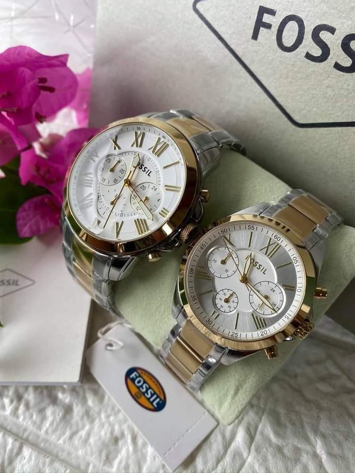 fossil watch couple