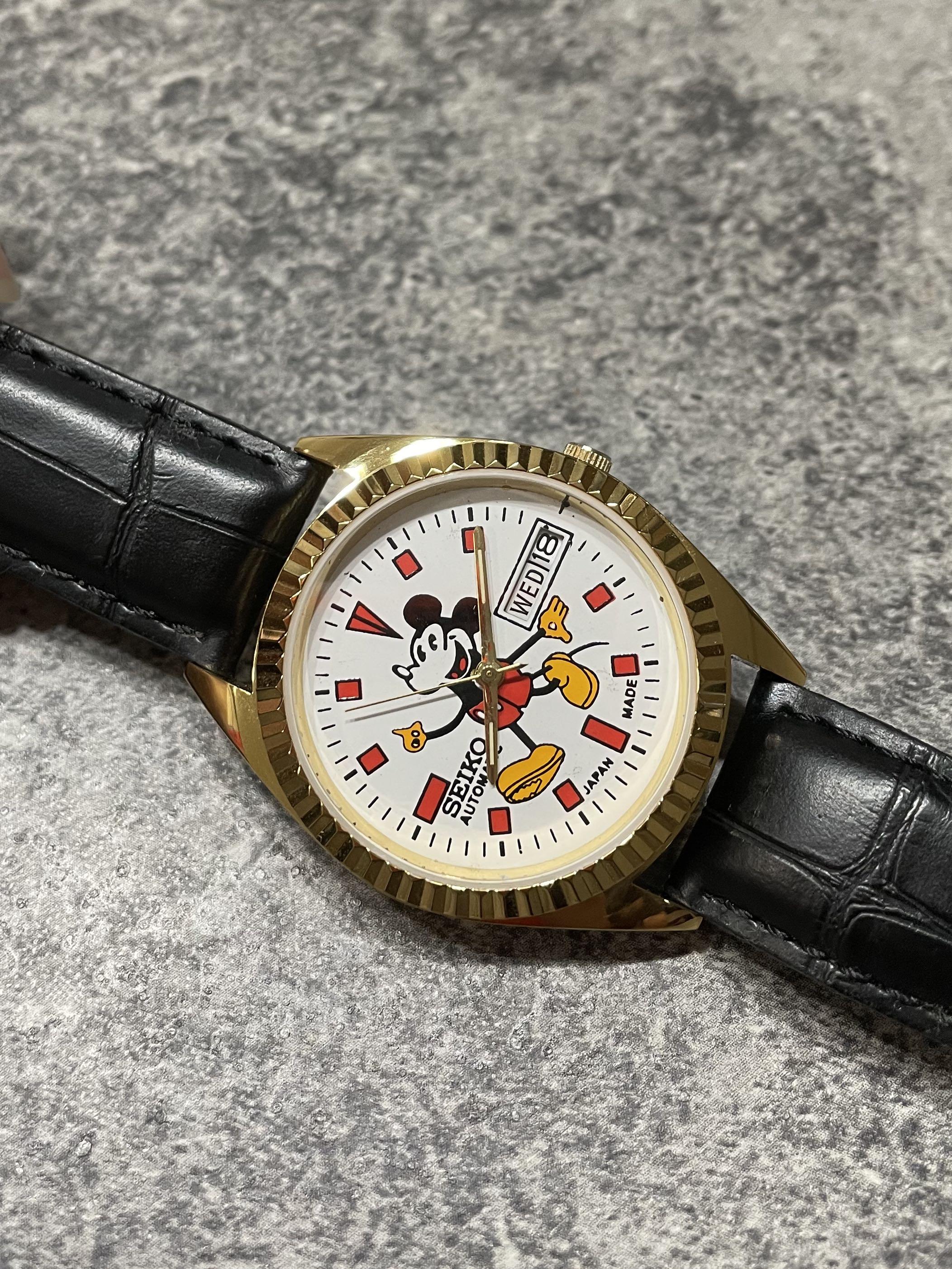 Automatic Vintage Seiko 5 Movement Mickey Watch Refurbish, Luxury, Watches  on Carousell