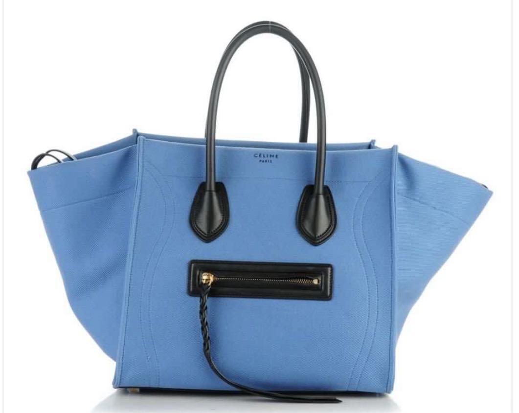 Blue Celine Canvas Phantom Medium