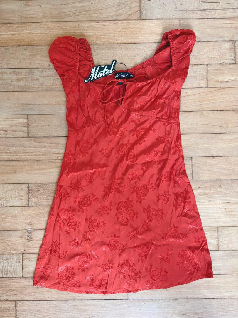 BNWT Rare Motel rocks princess polly gaval mini dress rust