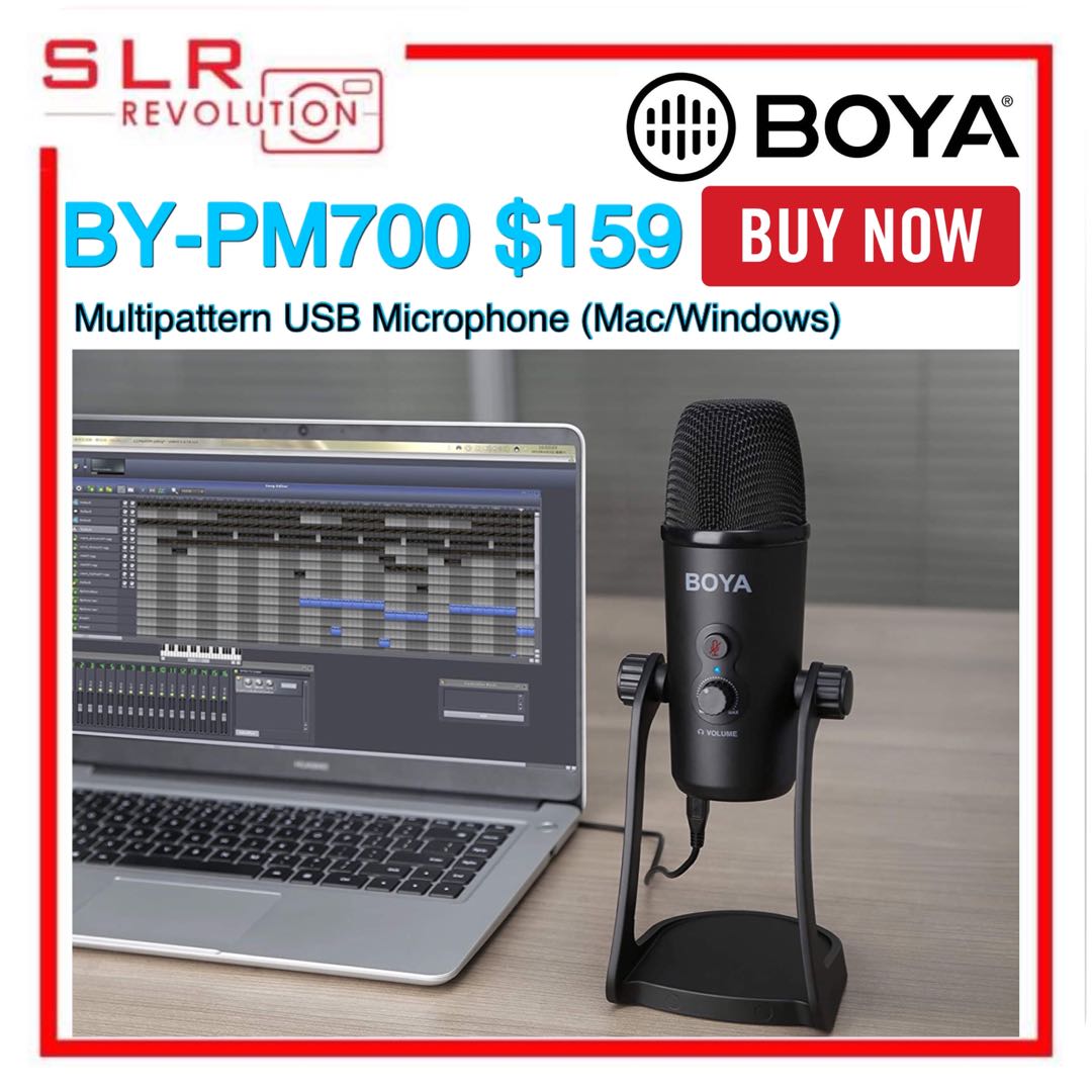 BOYA BYPM700 Multipattern USB Microphone (Mac/Windows), Audio