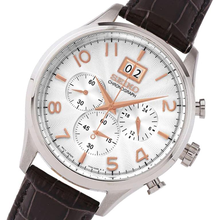Brand New 100 Authentic Seiko Quartz Neo Male Leather Watch SPC087P1 SPC087P SPC087