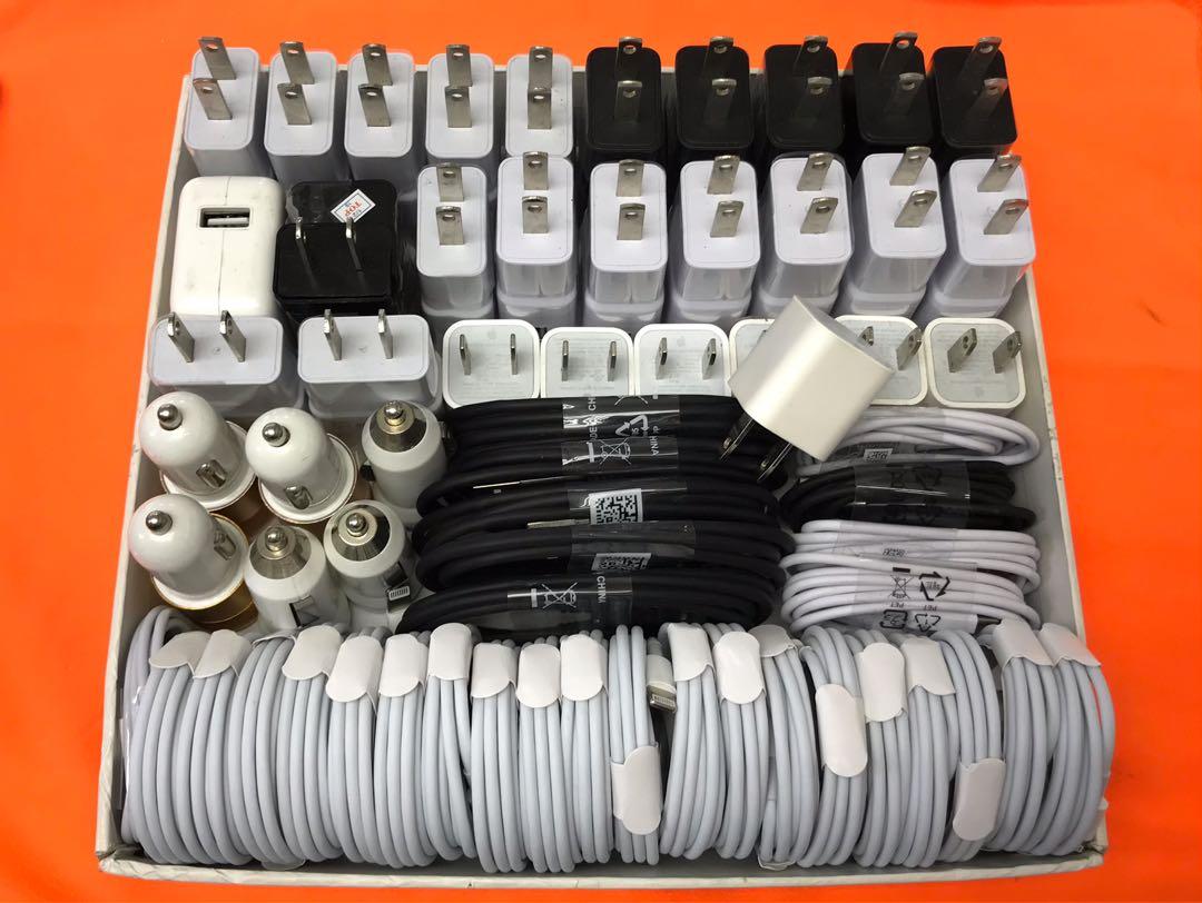 CHARGER (USB CABLE & ADAPTOR) (Category: Chargers & Cables) located in Pasig City. Submitted by fairgadgetshop (Listing ID 1088457736, Image 1). Description: CHARGER (USB CABLE AND ADAPTOR) Available for: 📌 APPLE (LIGHTNING USB) 📌 ANDROID (TYPE C & MICRO) 📌 FAST CHARGER ADAPTOR 📌 CAR CHARGE ADAPTOR (2in1 USB PORT) WE ACCEPT BULK ORDERS ‼️ PM nalang sa want. Loc📍 Pasig SHIP WILL DO BUT SHOULDER NI BUYER ANG SF.😊 MODE OF PAYMENT: Bank transfe