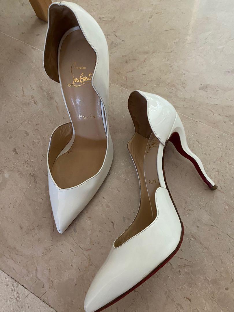 White christian louboutin heels outlet
