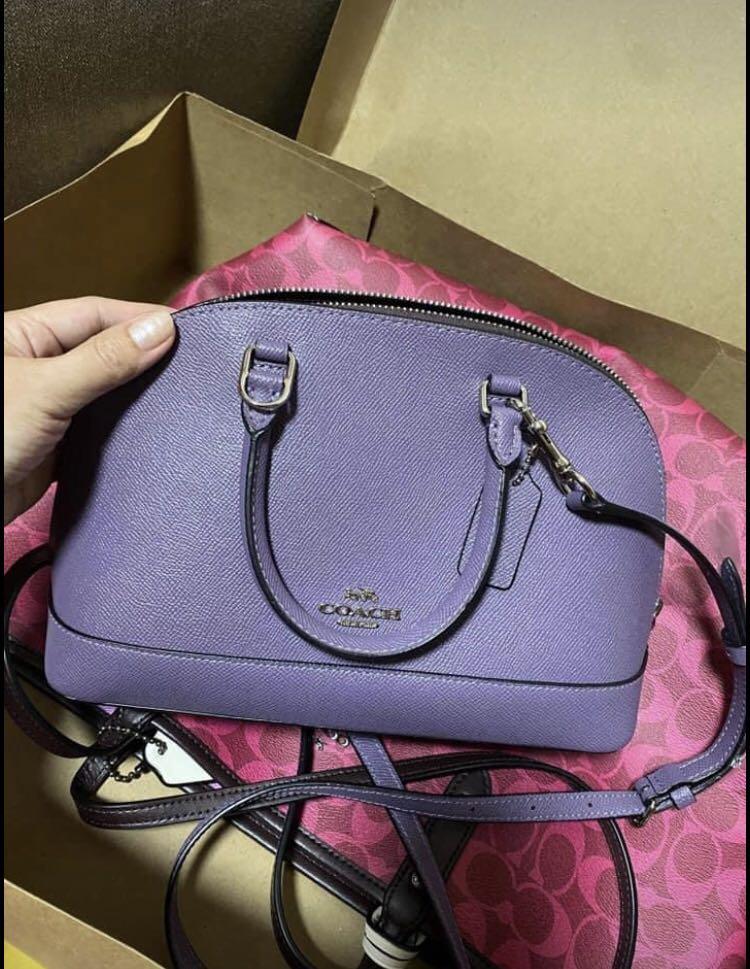 Coach Purple Leather Mini Sierra Satchel at 1stDibs