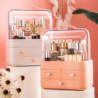 Cosmetic Box and Jewelry Storage Box Makeup Organizer Large Capacity with Drawers Storage Dustproof and Waterproof