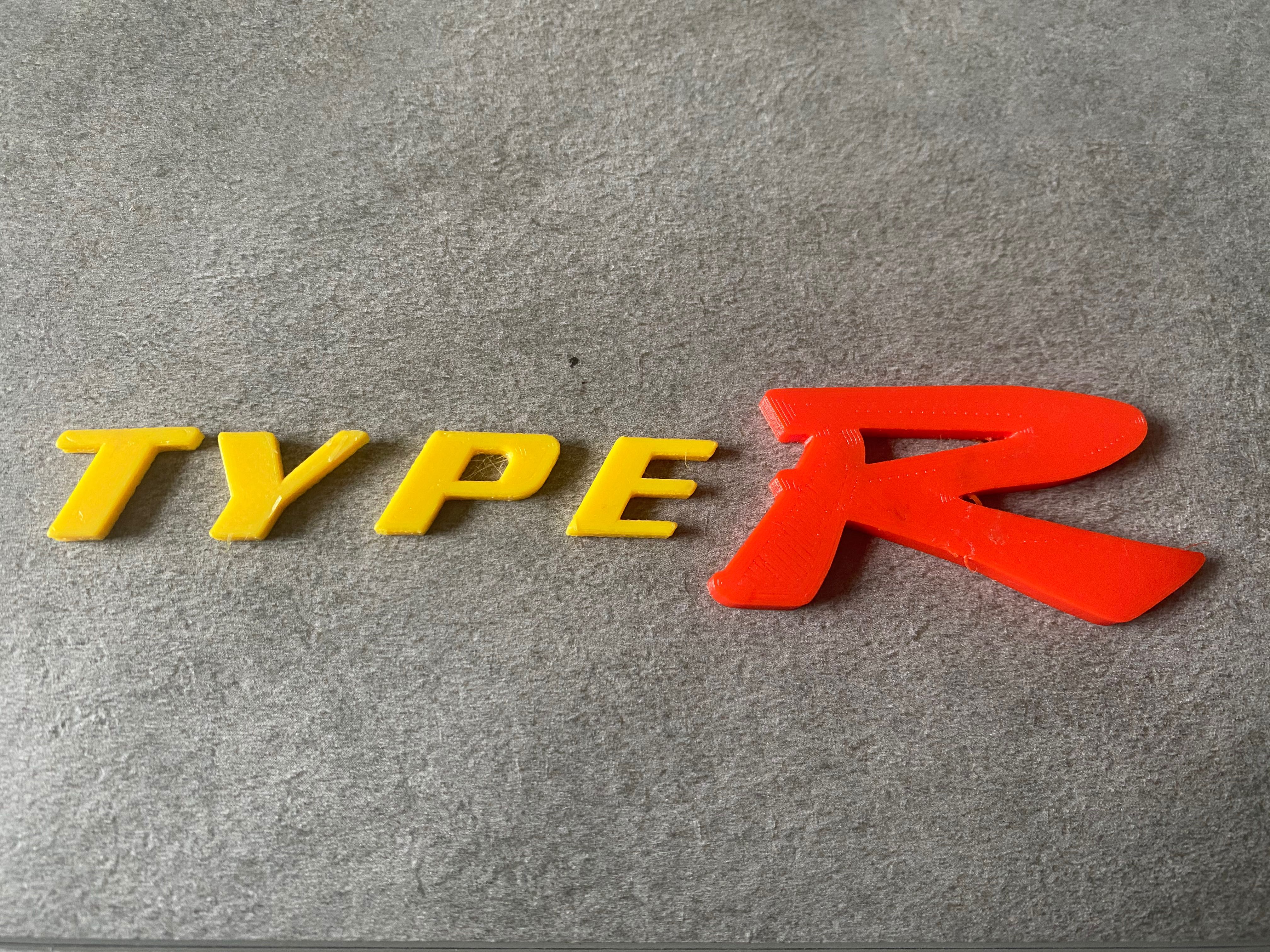 Customised TYPE R emblem logo honda civic fd fd2r integra, Car ...