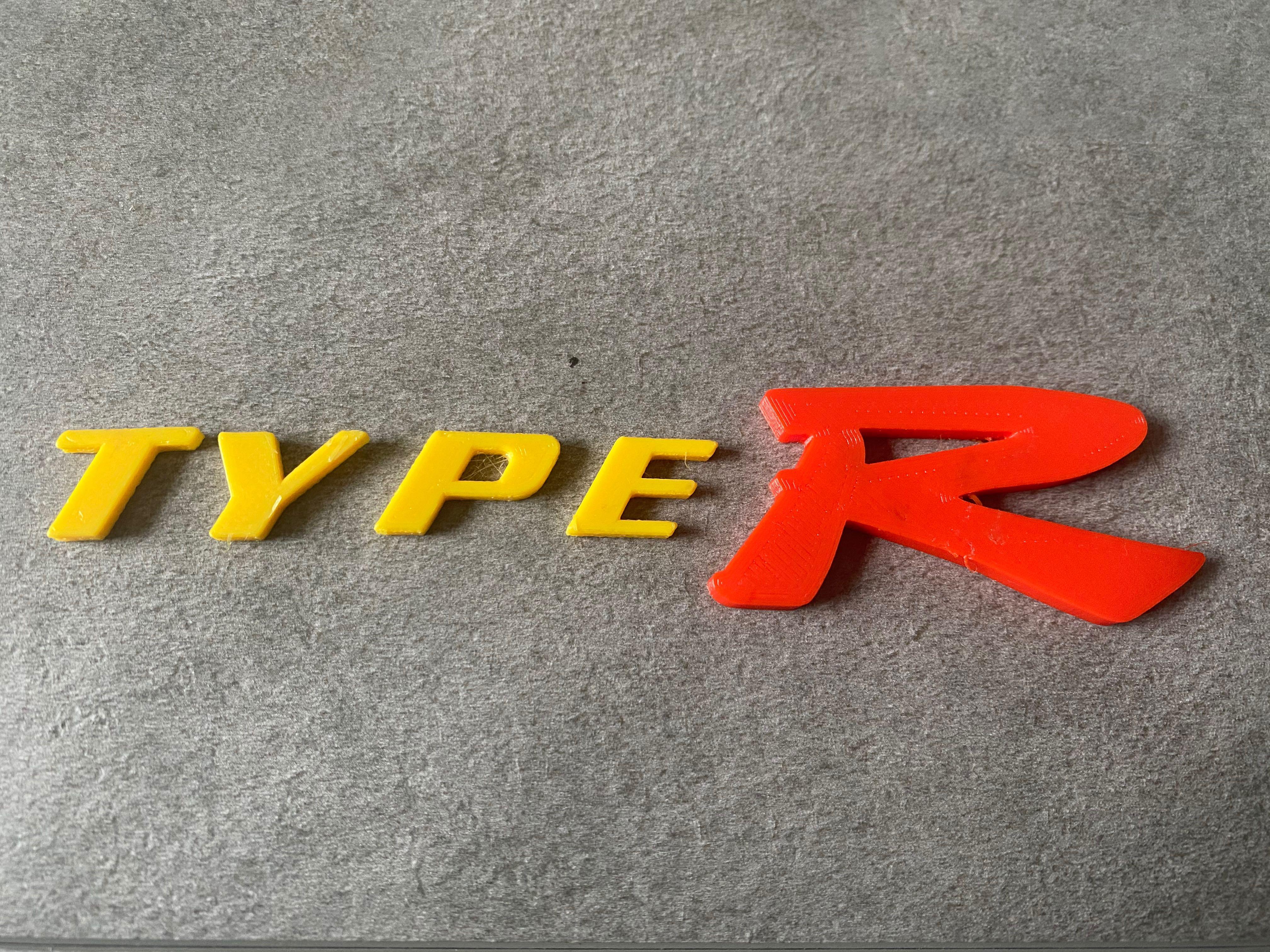 Customised TYPE R emblem logo honda civic fd fd2r integra, Car ...