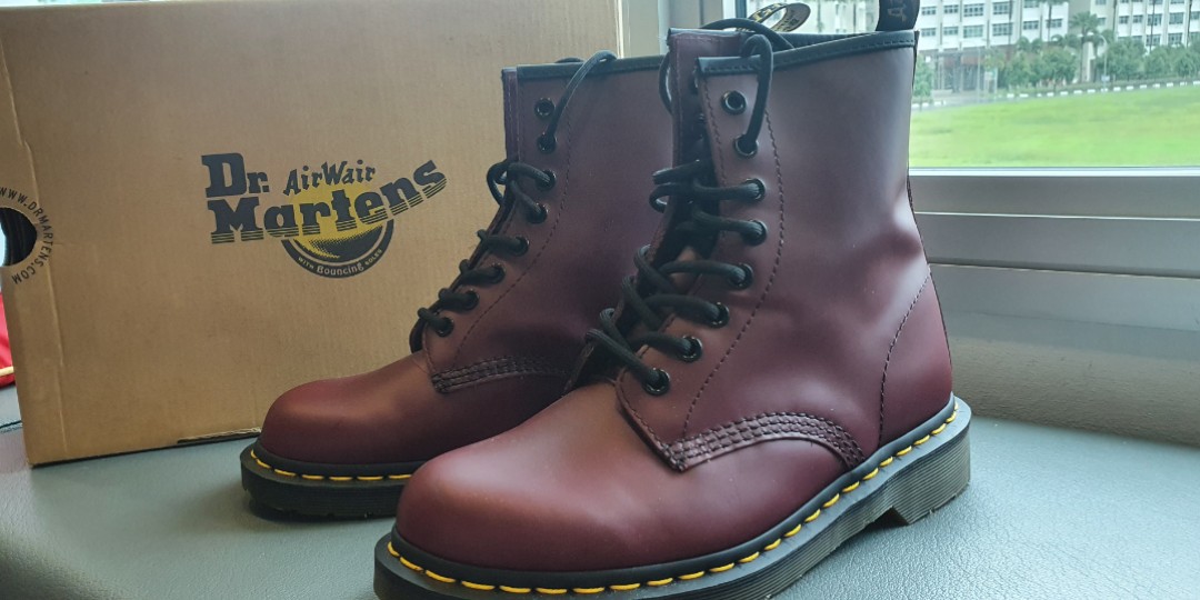 Dr Martens in Cherry Red Boots BNIB Women s Fashion Footwear