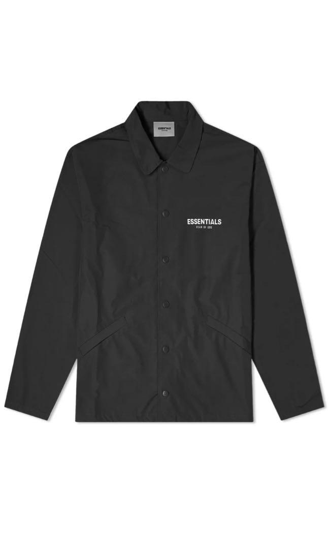 Fear of God ESSENTIALS Coaches jacket Black, Men's Fashion, Coats