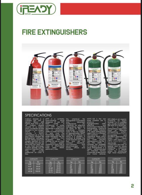 Fire extinguishers (Category: Safe) located in Dinalupihan. Submitted by vvvvv915 (Listing ID 1088324346, Image 1). Description: All types of fire extinguisher. Shipping nationwide..