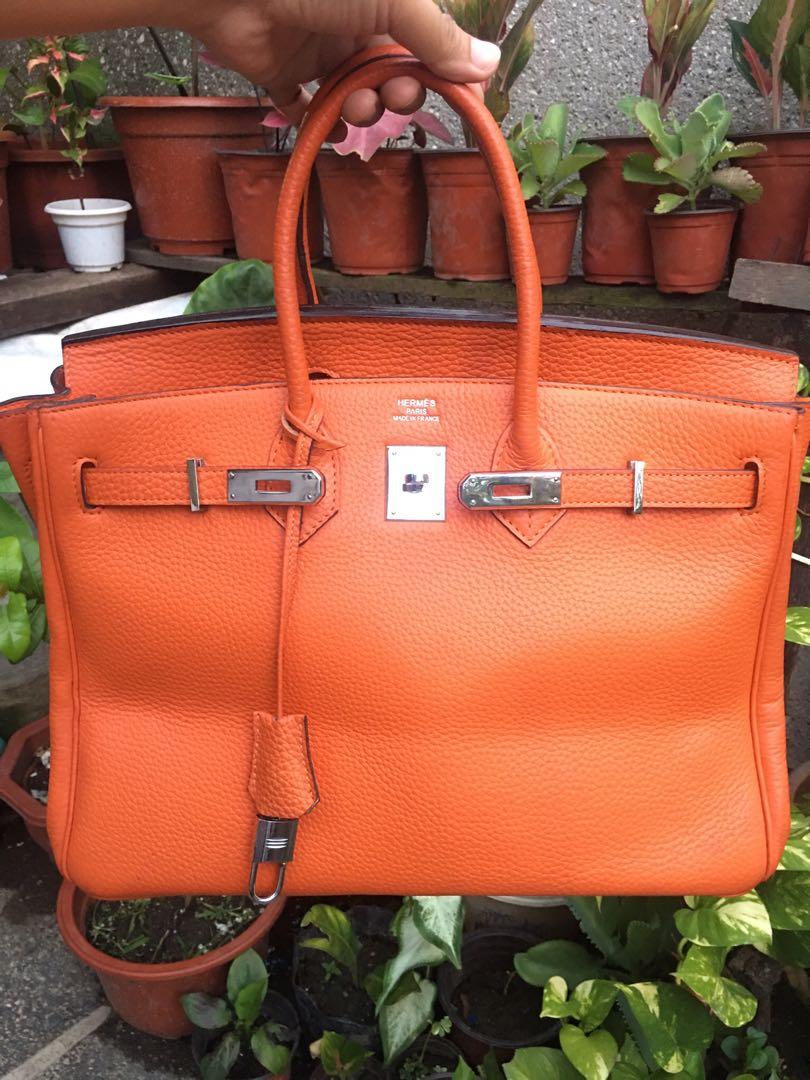 birkin hermes laranja
