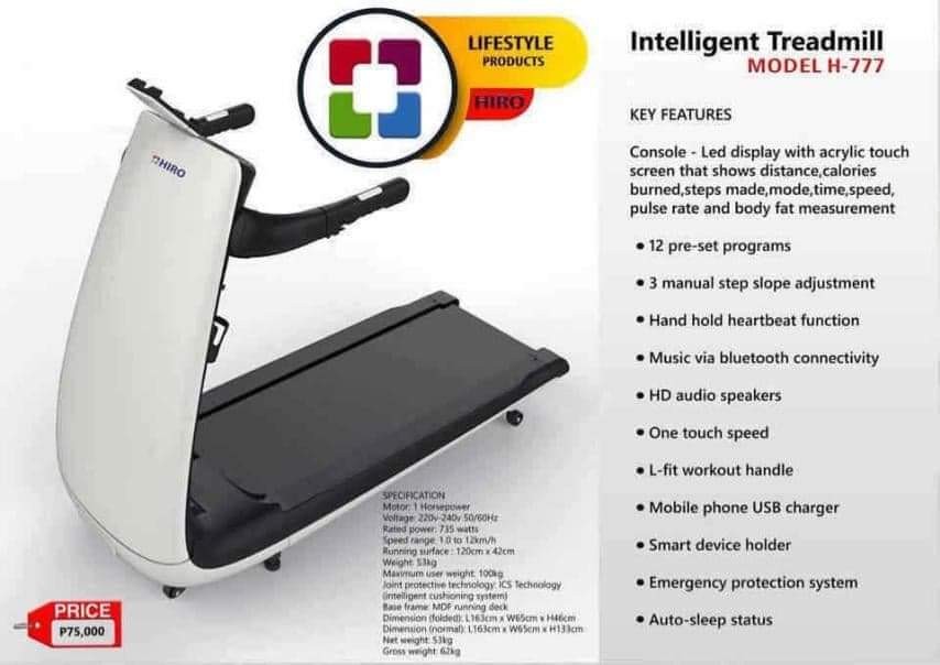 Hiro treadmill price outlet