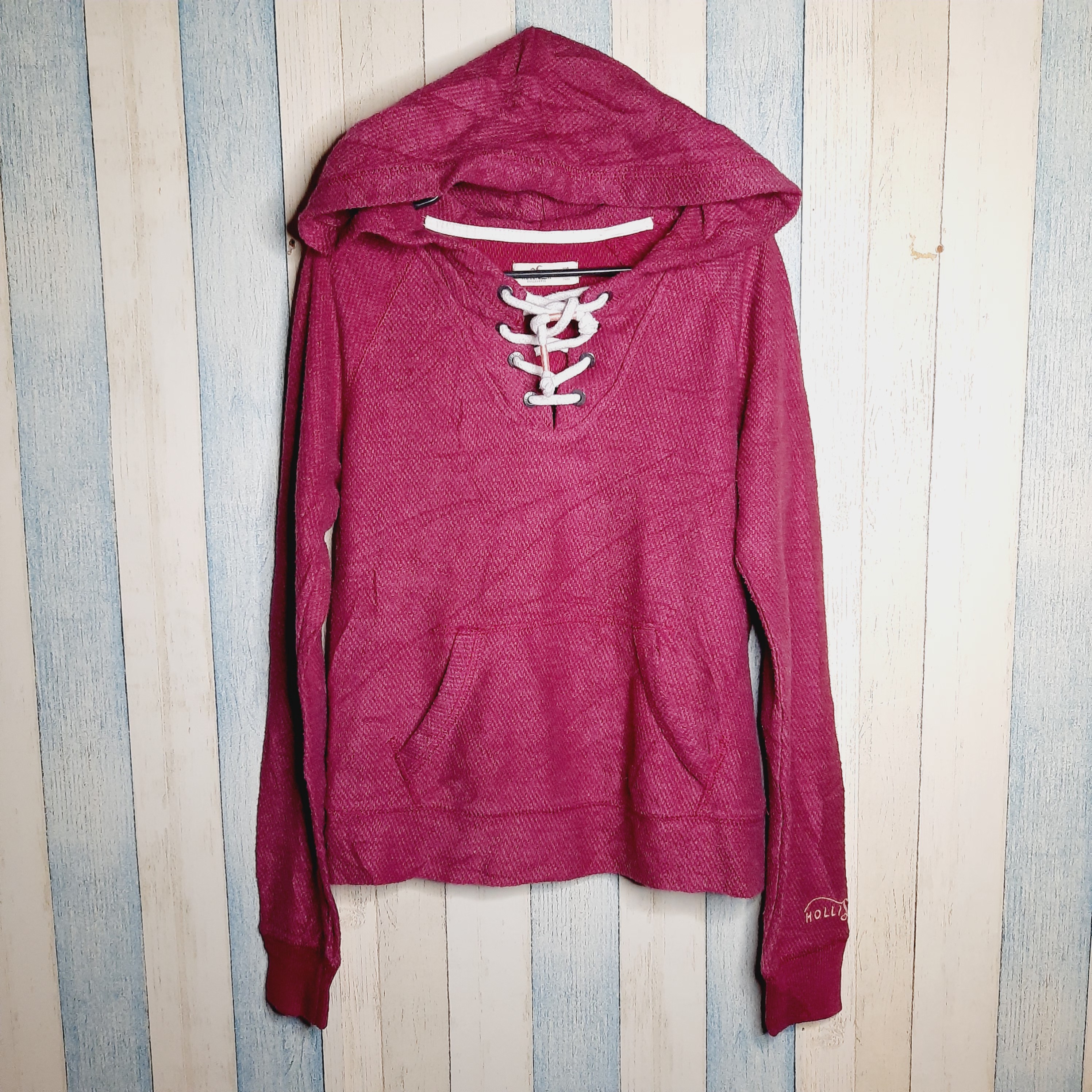 hollister knitted hoodie