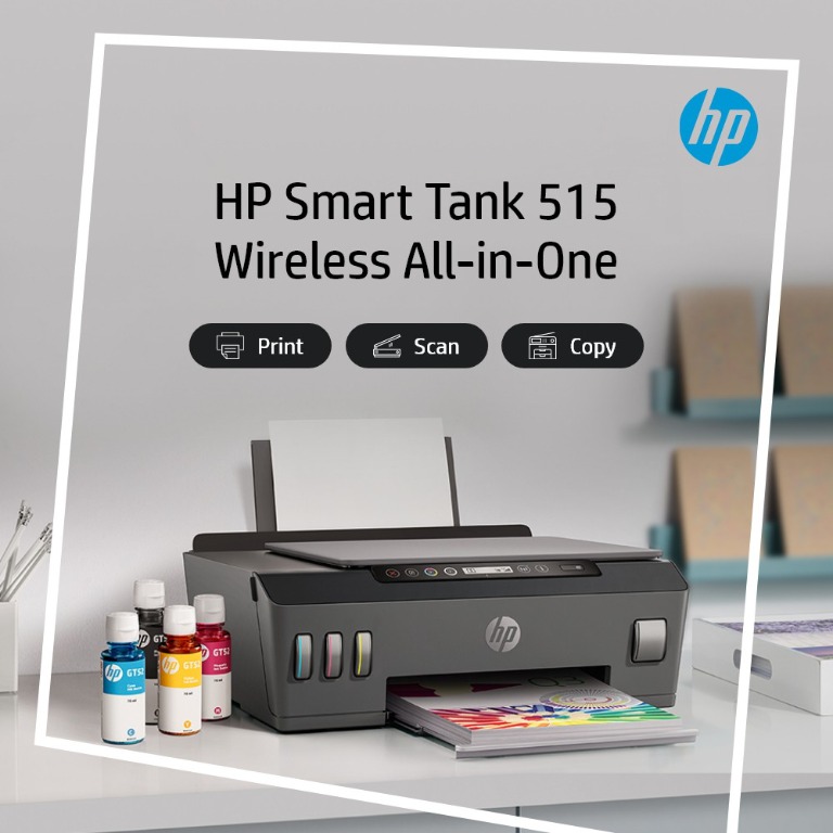 HP Smart Tank 515 Wireless All-in-One Brandnew with Warranty, Computers &  Tech, Printers, Scanners & Copiers on Carousell