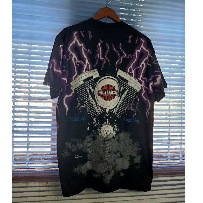 Kaos vintage Harley Davidson Fesyen Pria Pakaian Atasan di