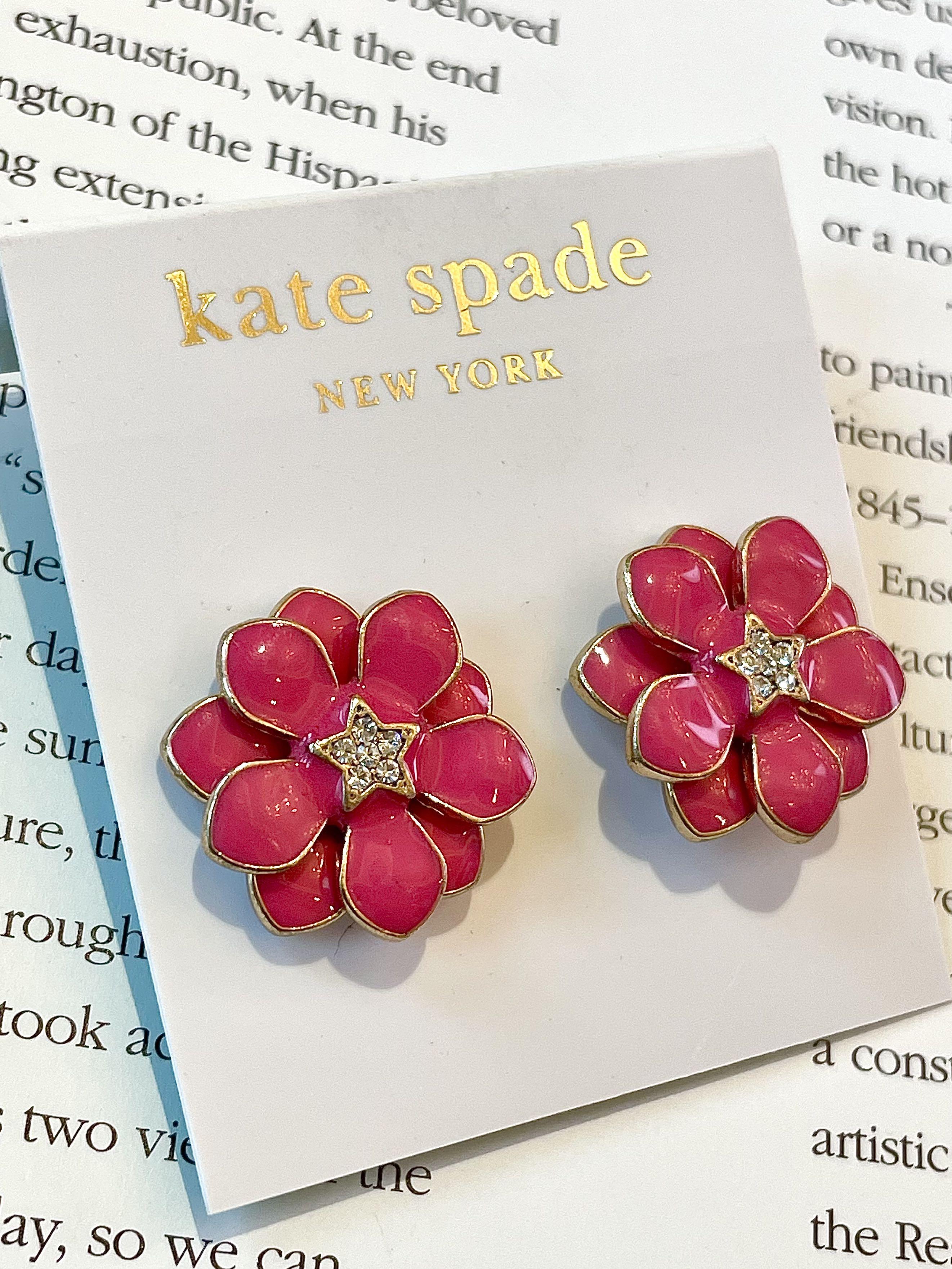 Kate Spade Pink Flower Stud Earrings
