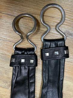 Leather and garter belt