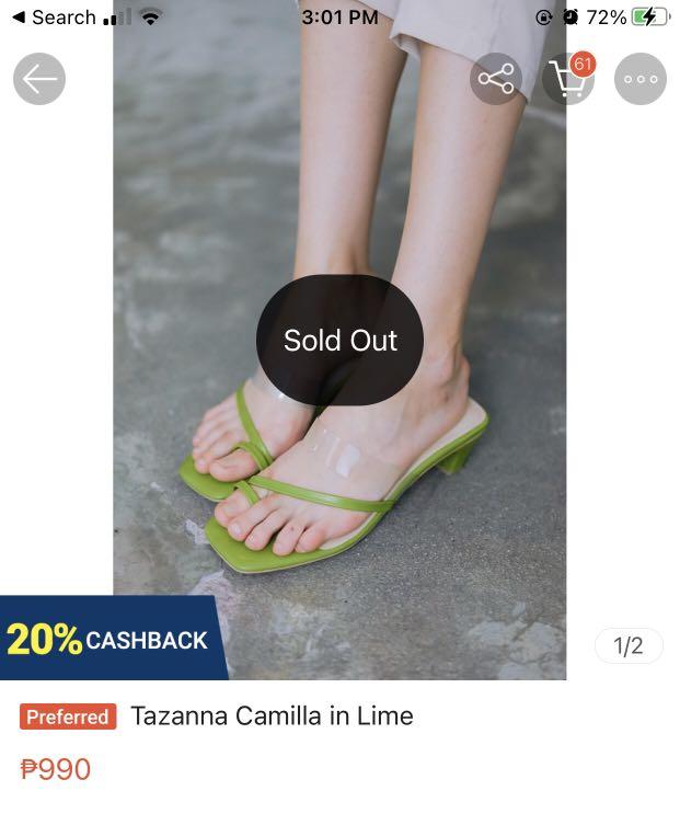 Lime Green Sandals (BrandNew size 6) (Category: Flats & Sandals) located in Taguig. Submitted by lovesienna (Listing ID 1088367938, Image 3). Description: - Synthetic Leather - Padded Insole - 3-Strap Block Heels - Heel Height: 1.5 inches RFS: Wrong size Already sold out in store! .
