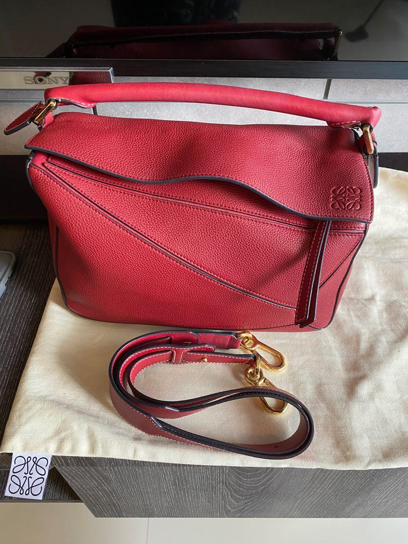 Loewe puzzle bag raspberry shop