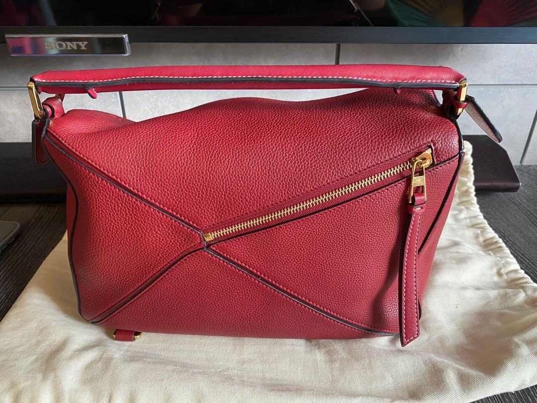 Loewe puzzle bag raspberry clearance