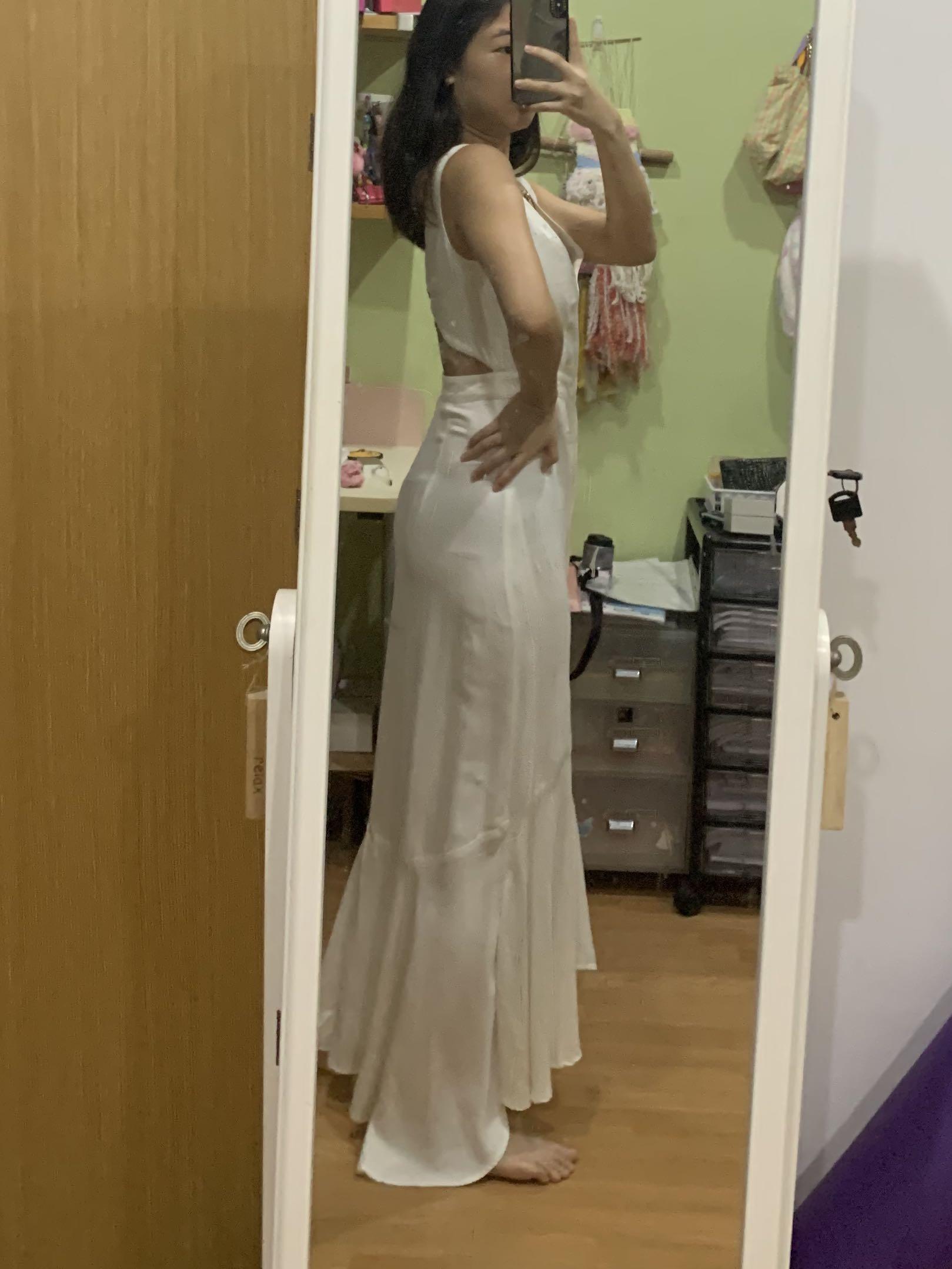 Mango White Maxi Dress