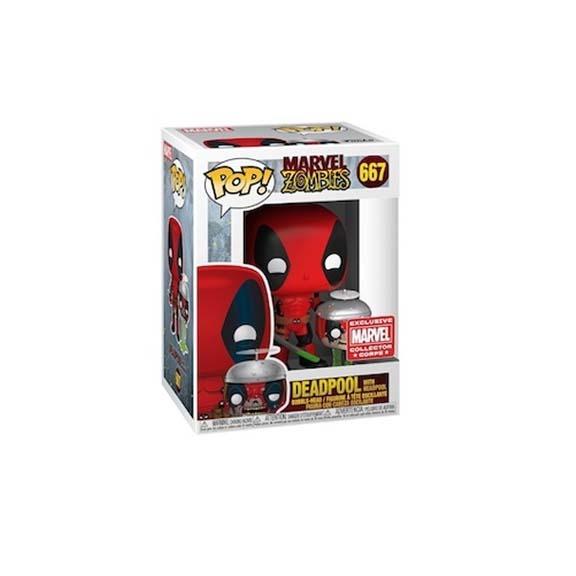 Funko Pop! Marvel Zombies Deadpool with Headpool Collector Corps Exclusive  Figure #667 - US
