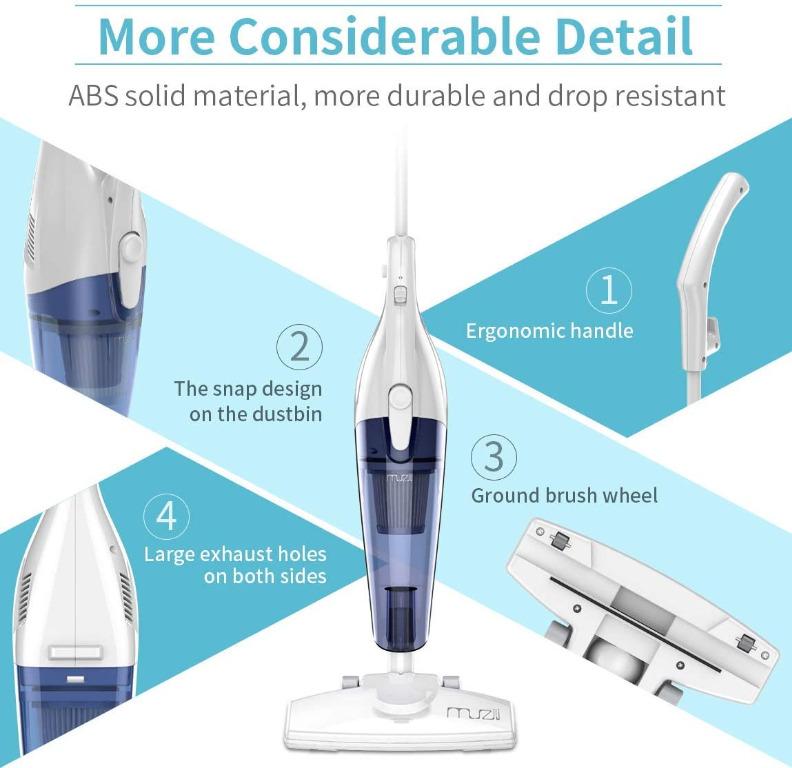 Muzili Handheld Vacuum Cordless, 6000Pa 120W Rechargeable 2 in 1 Stick