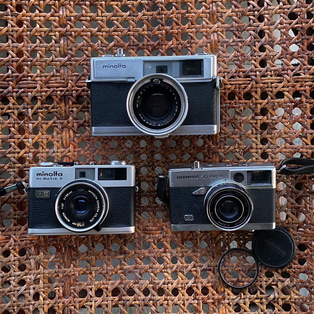 Old Film Cameras Vintage Minolta Himatic Olympus 35 Photography Cameras On Carousell