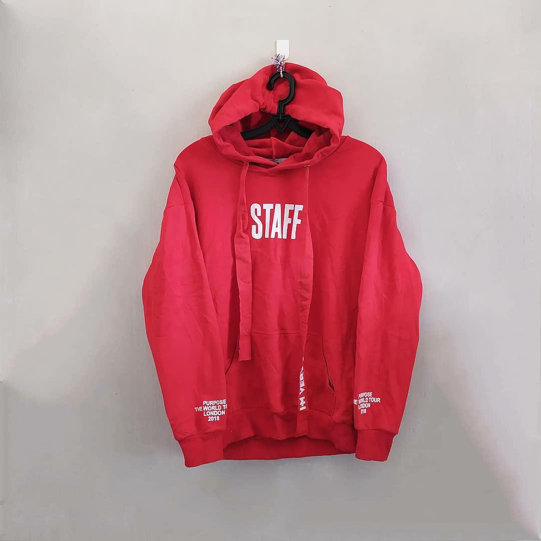 Red purpose tour hoodie hot sale