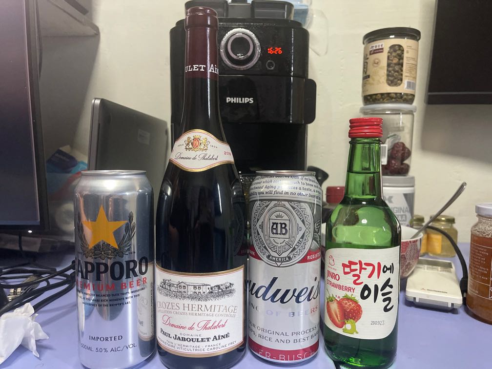 Red Wine / Jinro / Beers, Food & Drinks, Alcoholic Beverages on Carousell