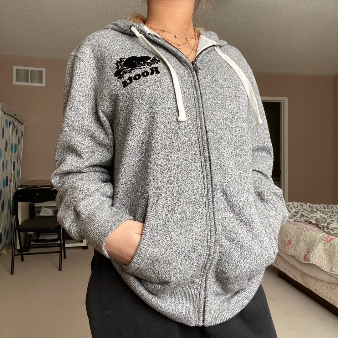 roots salt and pepper zip hoodie Men s Fashion Clothes on Carousell