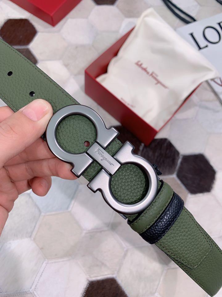 Green ferragamo belt deals