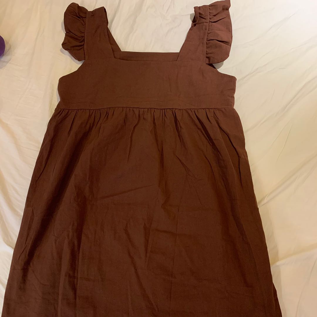 Shein Babydoll Rust Dress, Women's 