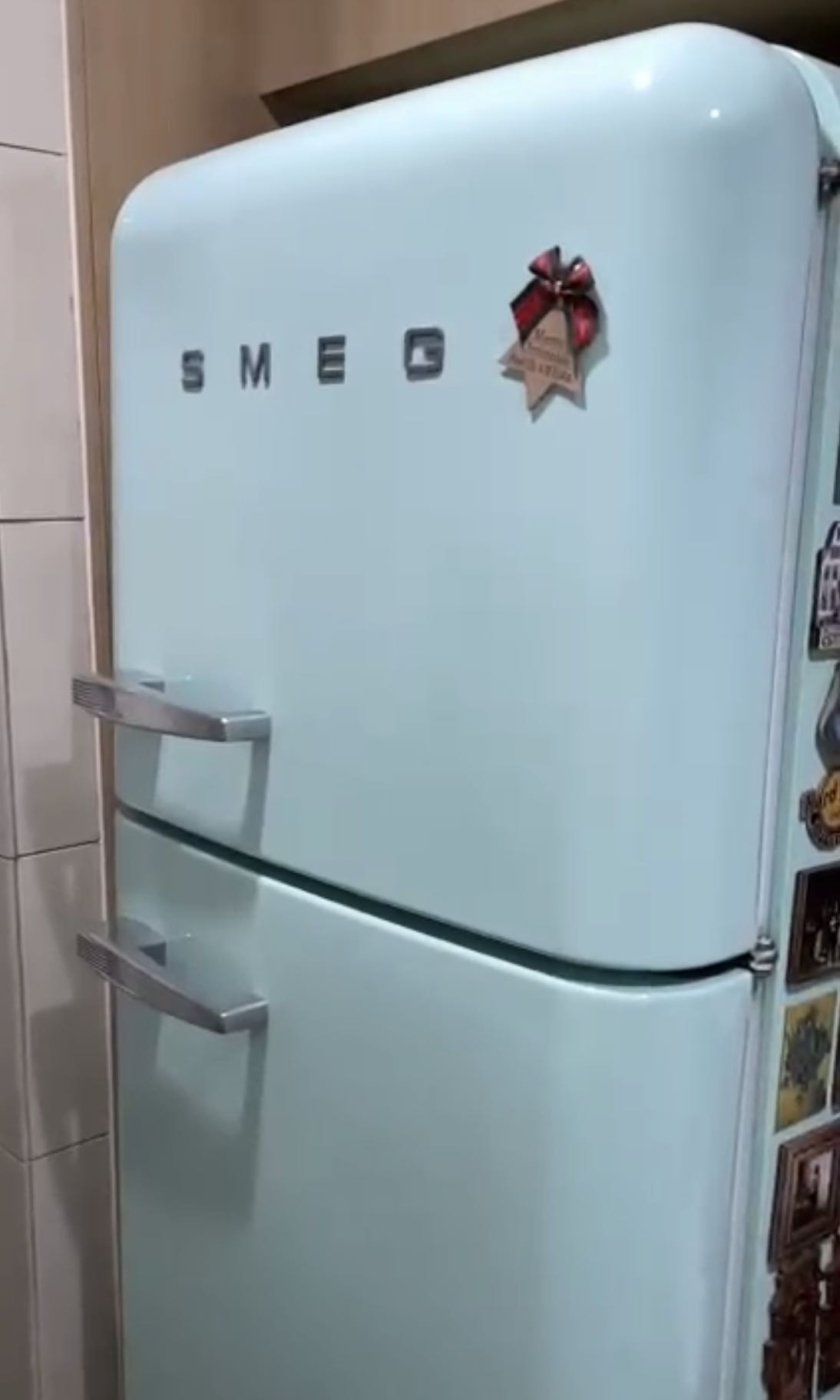 Smeg fridge 2 door 295L in Pastel Green! (Model FAB30RV1) , TV & Home Appliances, Kitchen