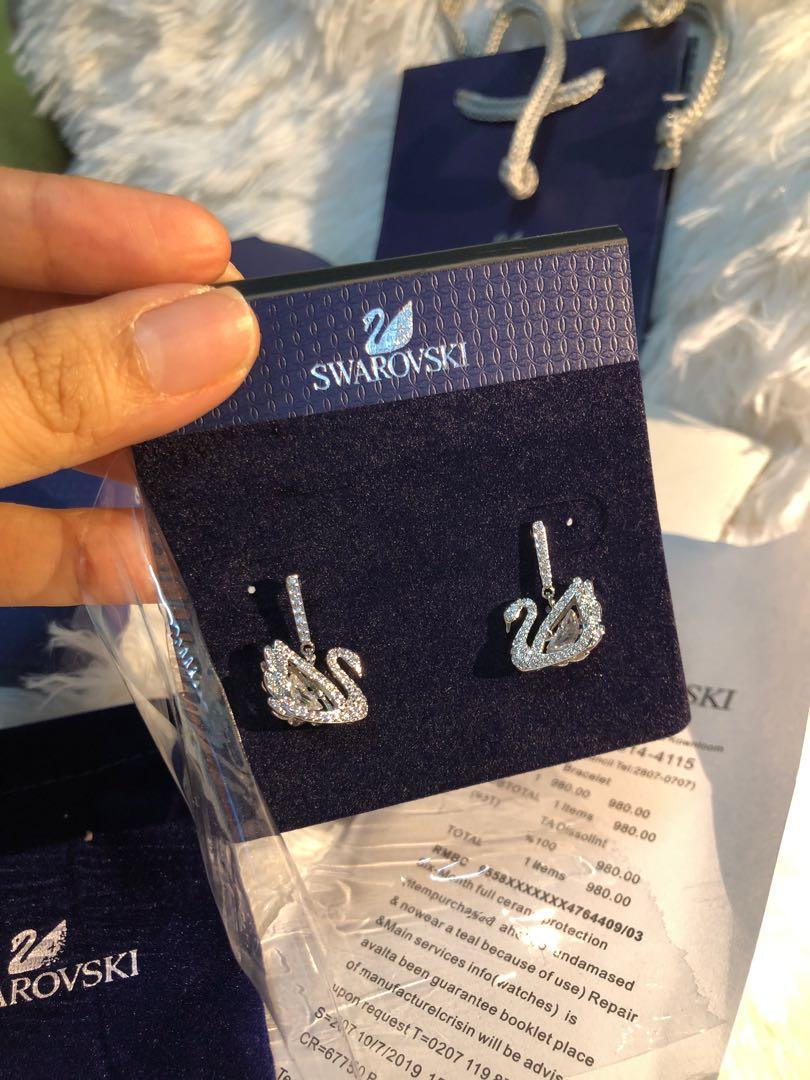 Swarovski dancing deals swan earrings