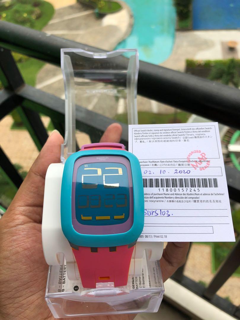 Swatch touch masih garansi dan likenew, Fesyen Wanita, Jam Tangan di  Carousell