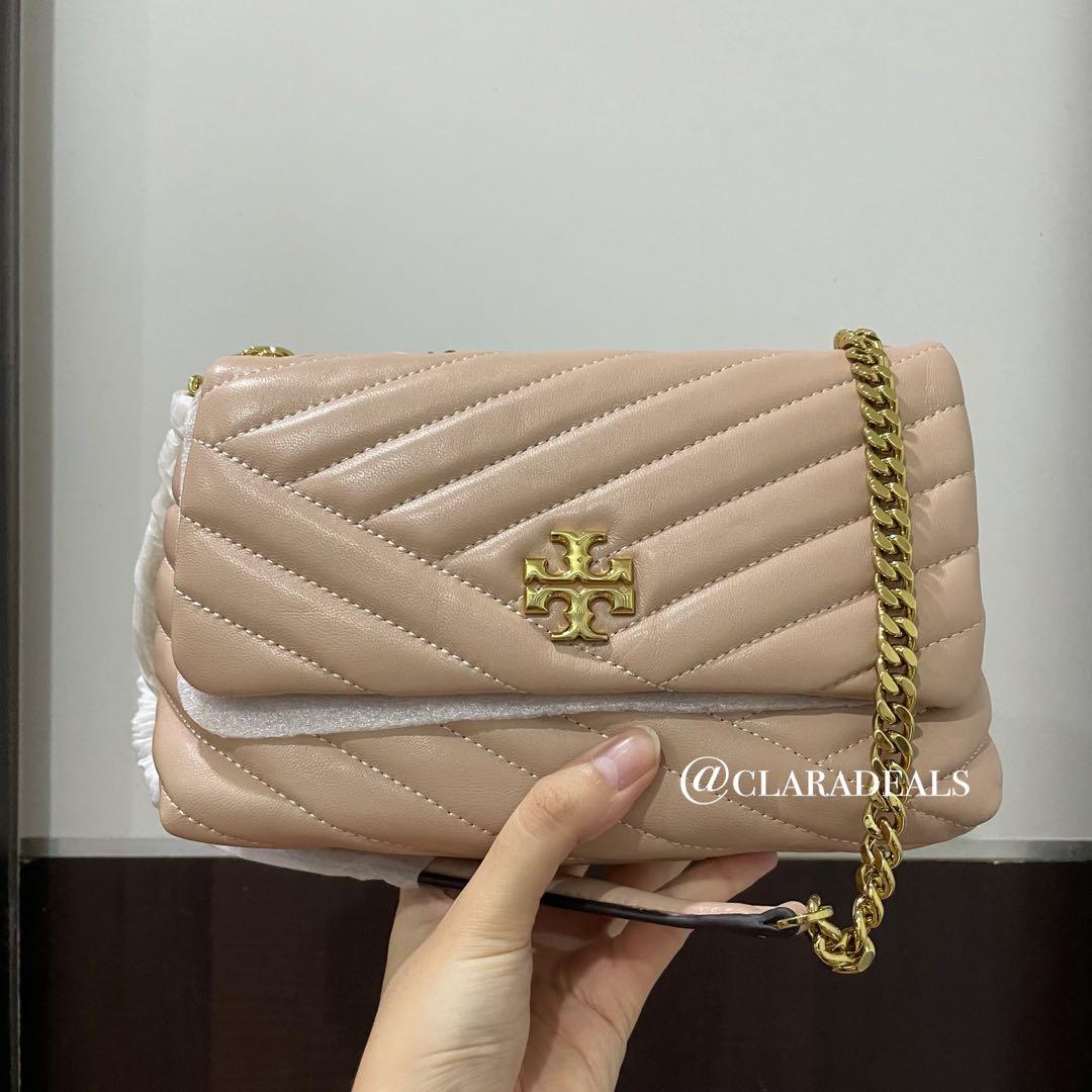 Tory Burch Kira Convertible Shoulder Bag Small Sand Devon, Luxury, Bags &  Wallets on Carousell